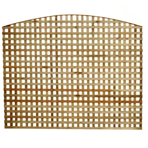 Trellis Panel - 2" Squares Curve Top